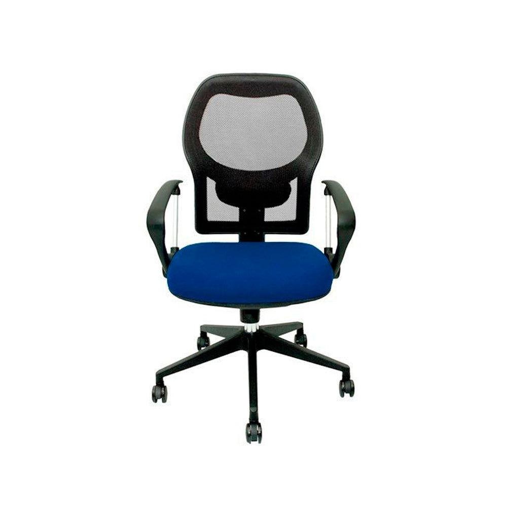 silla giratoria con respaldo de tela mesh y soporte lumbar