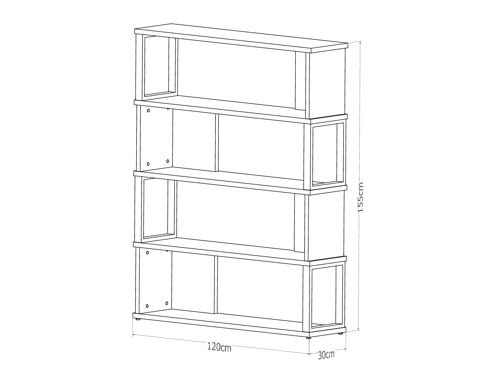 Librero moderno HT Muebles