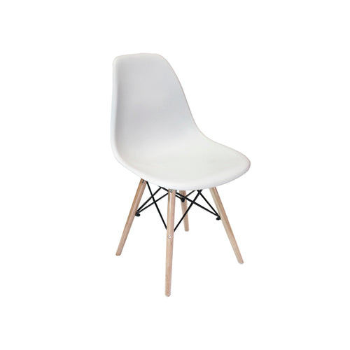 Silla retro estilo rocco color blanco